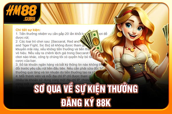 Sơ qua về sự kiện thưởng đăng ký 88K